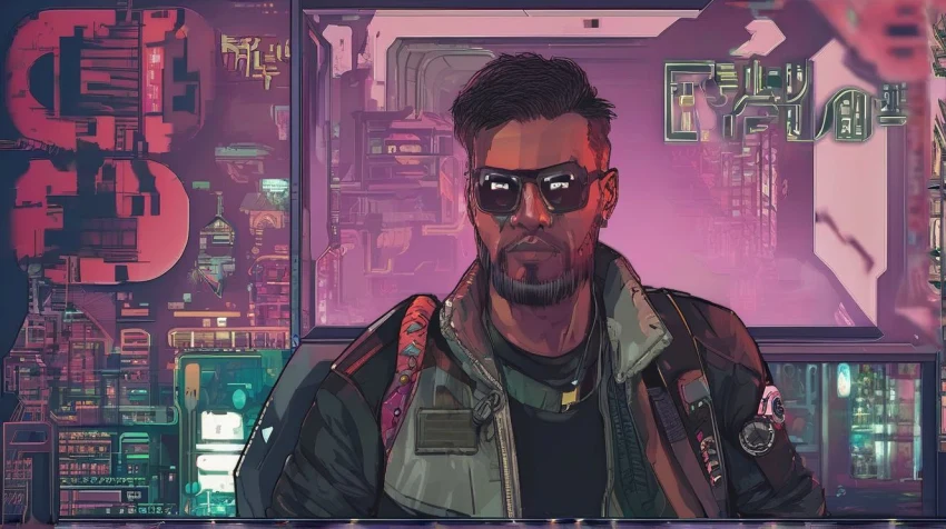 Подборка артов от ИИ по Cyberpunk 2077