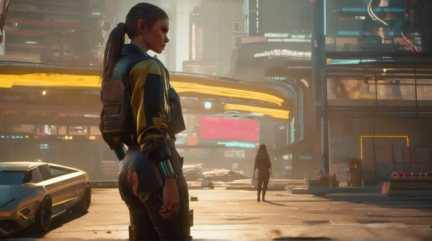 Подборка артов от ИИ по Cyberpunk 2077