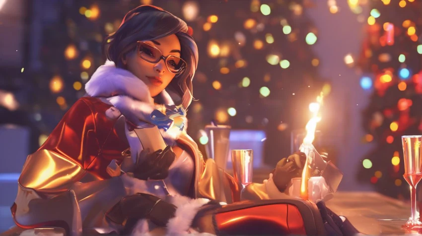 Персонажи Overwatch 2 в Новогодней тематике: