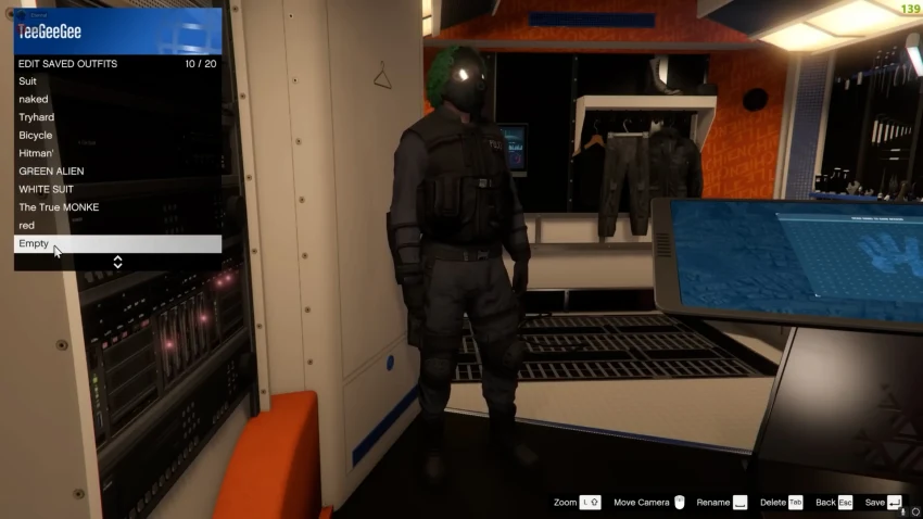GTA Online сохранение костюма полицейского