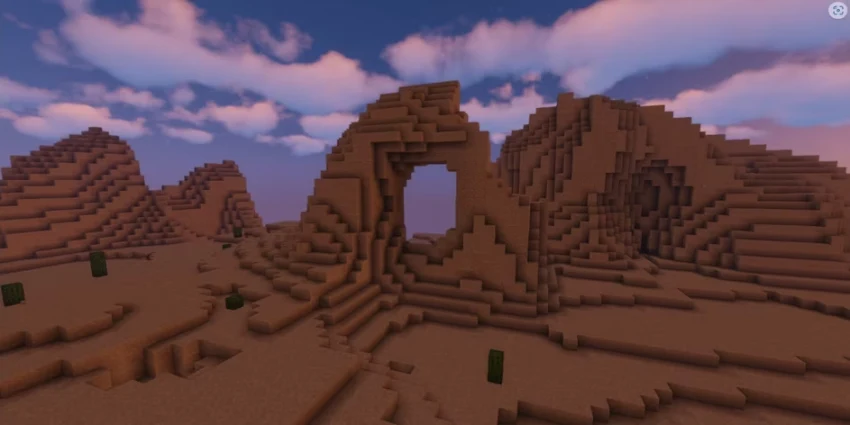 Игрок в Minecraft возвел огромную базу в пустыне