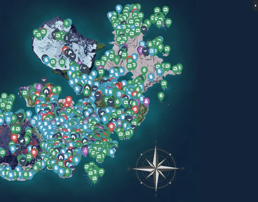 Интерактивная карта Palworld
