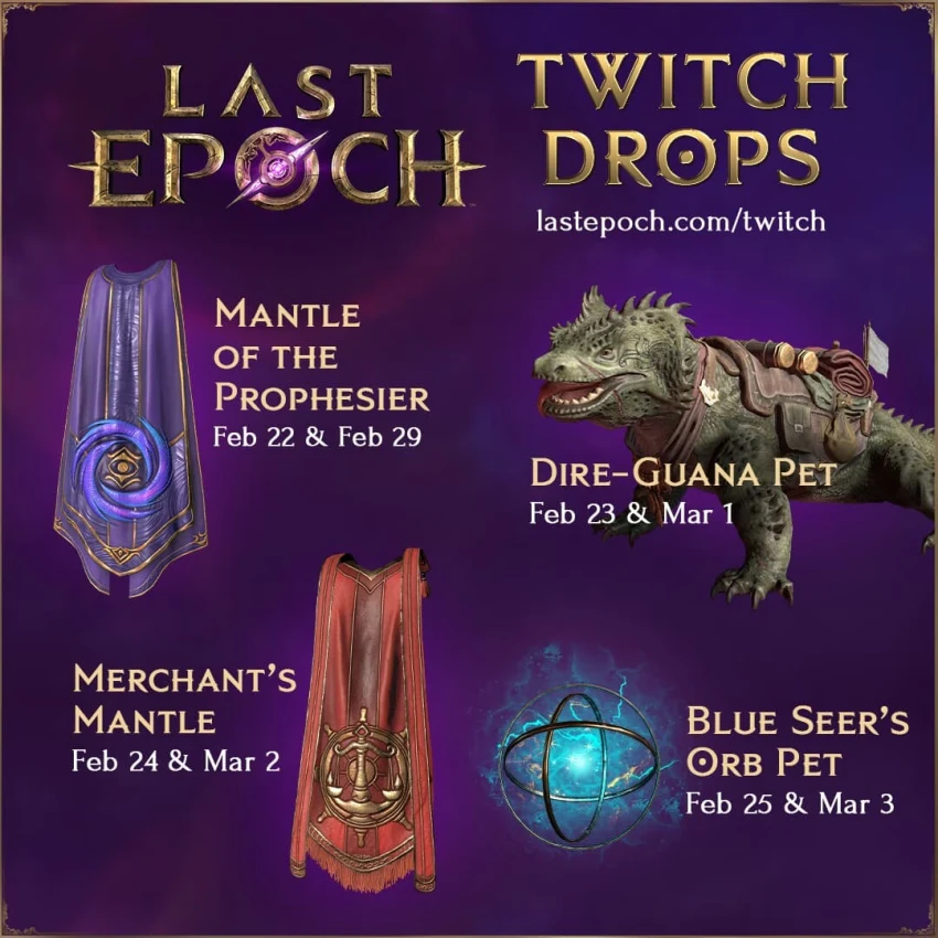 Twitch Drops Last Epoch: как собрать все бесплатные награды события?