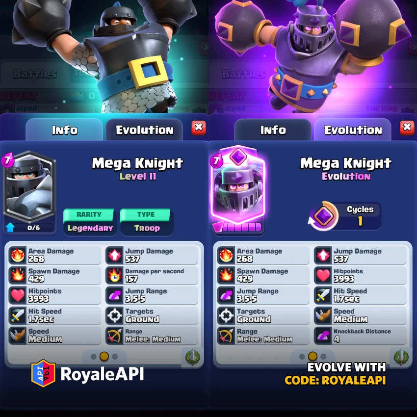 В Clash Royale официально появится режим Mega Knight Evolution