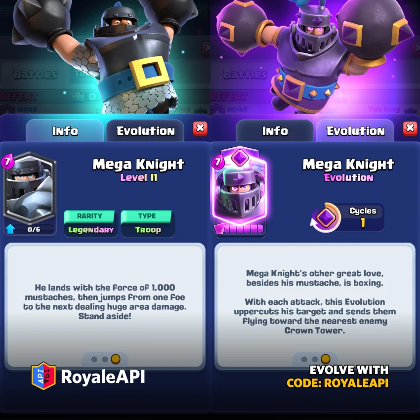 В Clash Royale официально появится режим Mega Knight Evolution