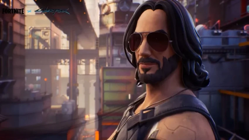 Fortnite - кроссовер с Cyberpunk 2077