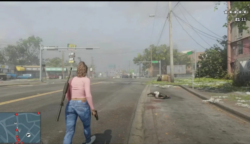 Полицейские погони, перестрелки в Grand Theft Auto 6
